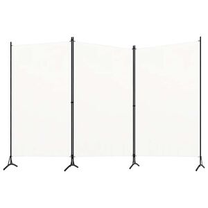 vidaXL 3-Panel Room Divider White 260x180 cm