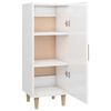 vidaXL Sideboard High Gloss White 34.5x34x90 cm Engineered Wood