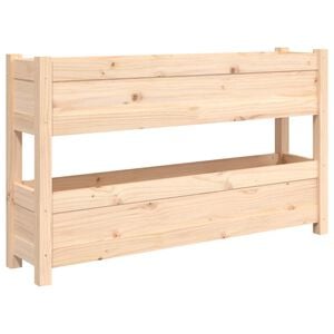 vidaXL Planter 112x25x66 cm Solid Wood Pine