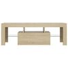 vidaXL TV Cabinet with LED Lights Sonoma Oak 120x35x40 cm