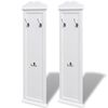 vidaXL Coat Rack | White | MDF and solid fir wood | Medium | Stylish Design