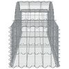 vidaXL Arched Gabion Basket 200x50x40/60 cm Galvanised Iron