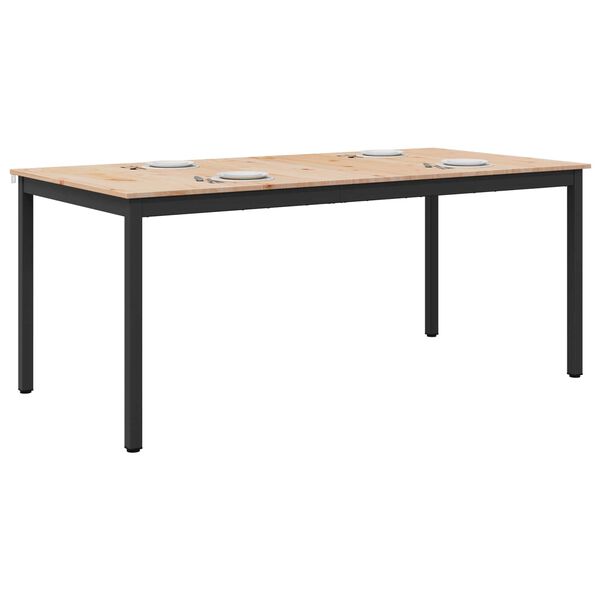 vidaXL Dining Table Natural 180 x 90 x 75 cm Solid Pine Wood