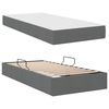 vidaXL Storage Bed with Mattress Dark Grey 90 x 190 cm Polyester
