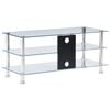 vidaXL TV Stand Transparent 90x40x40 cm Tempered Glass