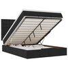 vidaXL Ottoman Bed with Mattress Black Queen Fabric