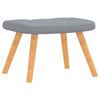 vidaXL Relaxing Chair with a Stool Light Grey Fabric