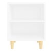 vidaXL Bed Cabinets with Solid Wood Legs 2 pcs White 40x30x50 cm