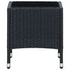 vidaXL Garden Table Black 40x40x45 cm Poly Rattan