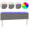 vidaXL LED Headboard Dark Grey 200 cm Fabric