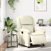 vidaXL Electric Massage Recliner Chair Cream Faux Leather