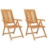 vidaXL Reclining Garden Chairs 2 pcs Solid Wood Acacia