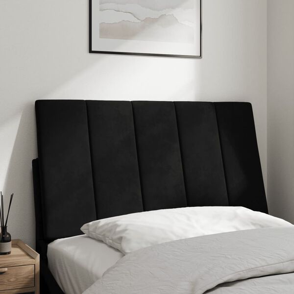 vidaXL Headboard Cushion "Hanko" Black 90 cm Velvet