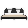 vidaXL Bed Frame "Viana" without Mattress Black and White 180x200 cm King Faux Leather
