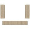 vidaXL 4 Piece TV Cabinet Set Sonoma Oak Engineered Wood