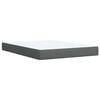 vidaXL Box Spring Bed with Mattress Dark Grey Queen Fabric