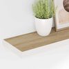 vidaXL Floating Wall Shelf Oak and White 80x23.5x3.8 cm MDF