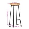 vidaXL Bar Stools 2 pcs Solid Acacia Wood