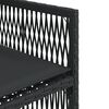 vidaXL 13 Piece Garden Dining Set with Cushions Black Poly Rattan
