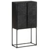vidaXL Sideboard Black 60x30x120 cm Solid Acacia and Mango Wood