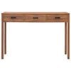 vidaXL Office Desk 110x40x75 cm Solid Teak Wood