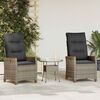 vidaXL Reclining Garden Chair Grey and Dark Grey 64 x 57.5 x 112 cm