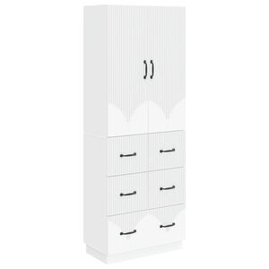 vidaXL Cabinet Set 2 pcs 66 x 34.5 x 87 cm Engineered Wood White