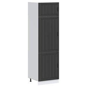vidaXL Kitchen Cupboard "Lucca" Black Engineered Wood