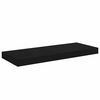 vidaXL Floating Wall Shelves 2 pcs Black 60x23.5x3.8 cm MDF