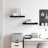 vidaXL Floating Wall Shelves 2 pcs Black 50x23x3.8 cm MDF