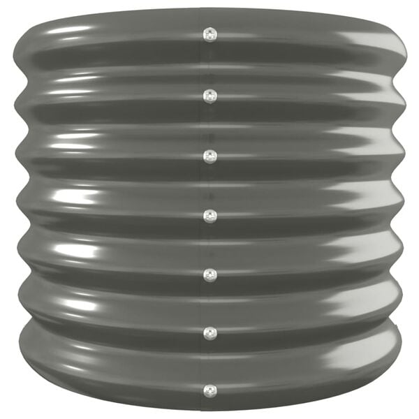 vidaXL Garden Raised Bed Galvanised Steel 260x40x36 cm Grey