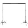 vidaXL Photo Studio Kit with 3 Cotton Backdrops Adjustable Frame 3x5m