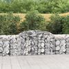 vidaXL Arched Gabion Baskets 17 pcs 300x50x80/100 cm Galvanised Iron