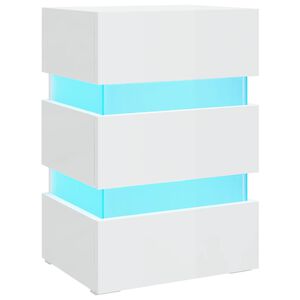 vidaXL Bedside Cabinet | High gloss white | Engineered wood | Standard