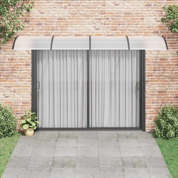 vidaXL Door Canopy Black 400x100 cm Polycarbonate