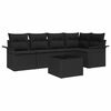 vidaXL Garden Sofa Set with Cushion Manual 6 pcs Poly Rattan