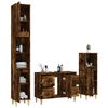 vidaXL 3 Piece Bathroom Furniture Set Smoked Oak Engineered Wood