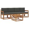 vidaXL Outdoor Sofa Set 5 pcs Natural and Anthracite