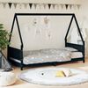 vidaXL Kids Bed Frame Black 90x190 cm Solid Wood Pine