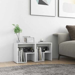 vidaXL Bed Cabinets 2 pcs White 40x30x40 cm Engineered Wood