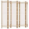 vidaXL Folding 6-Panel Room Divider 240 cm Bamboo and Canvas