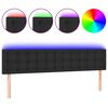 vidaXL LED Headboard Black 200 cm Faux Leather