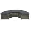 vidaXL 7 Piece Garden Lounge Set with Cushions Poly Rattan Grey