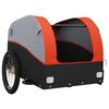 vidaXL Bike Trailer Black and Orange 30 kg Iron