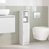 vidaXL Bathroom Cabinet with Roll Holder White 20.5x22x90 cm