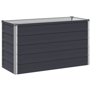 vidaXL Raised Garden Bed Anthracite 100 x 40 x 55 cm cold-rolled steel
