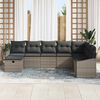 vidaXL Garden Sofa Set 8 pcs Grey 55 x 62 x 69 cm Poly rattan