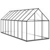 vidaXL Greenhouse with Base Frame Anthracite 445x169x195 cm Aluminium