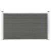 vidaXL Garden Fence WPC 180x105 cm Grey