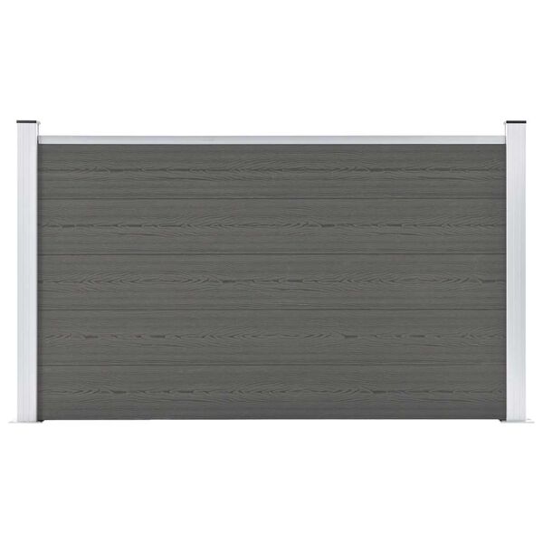 vidaXL Garden Fence WPC 180x105 cm Grey